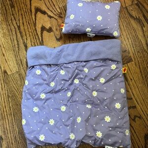 Build-A-Bear Purple Floral Comforter and Pillow Set